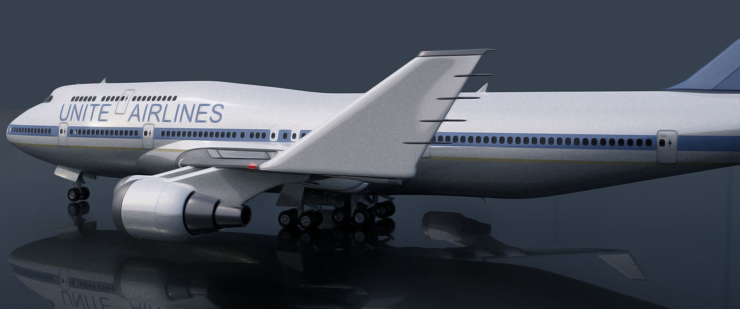 Boeing 747 3D model_3