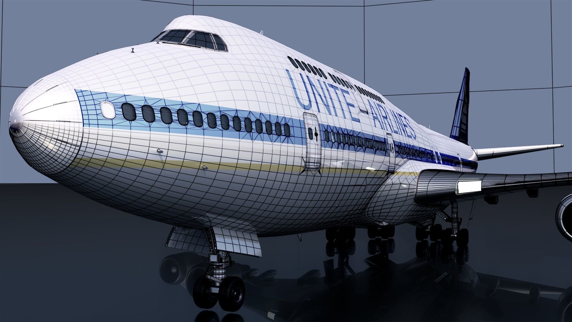 Boeing 747 3D model_11