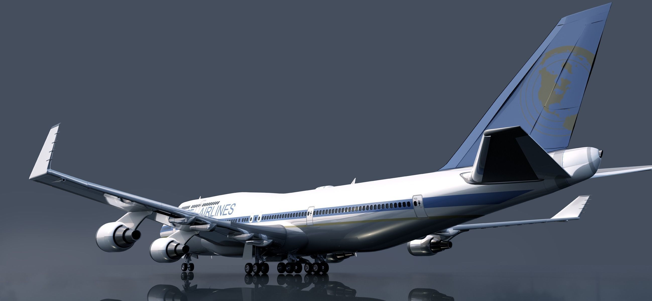 Boeing 747 3D model_5