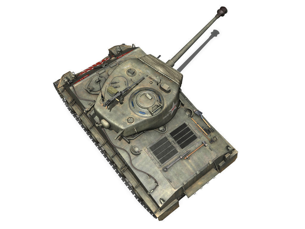M4A3E8 Sherman - Easy Eight - Rice Red Devils 3D model_10