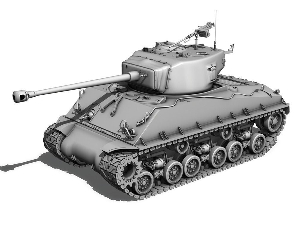 M4A3E8 Sherman - Easy Eight - Rice Red Devils 3D model_13