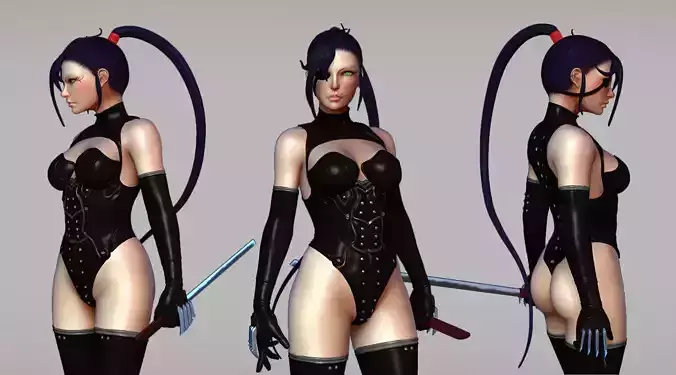 Ninja Homura 3D Model 3D model