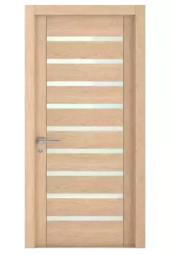 Door-053 wooden door with glass panels