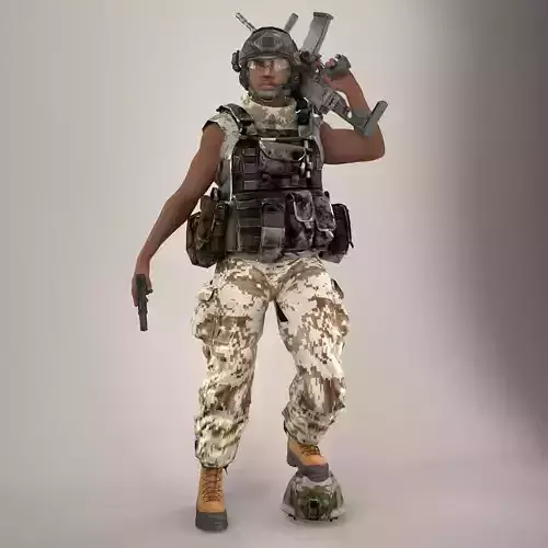 Soldier Ultimate Black Rigged