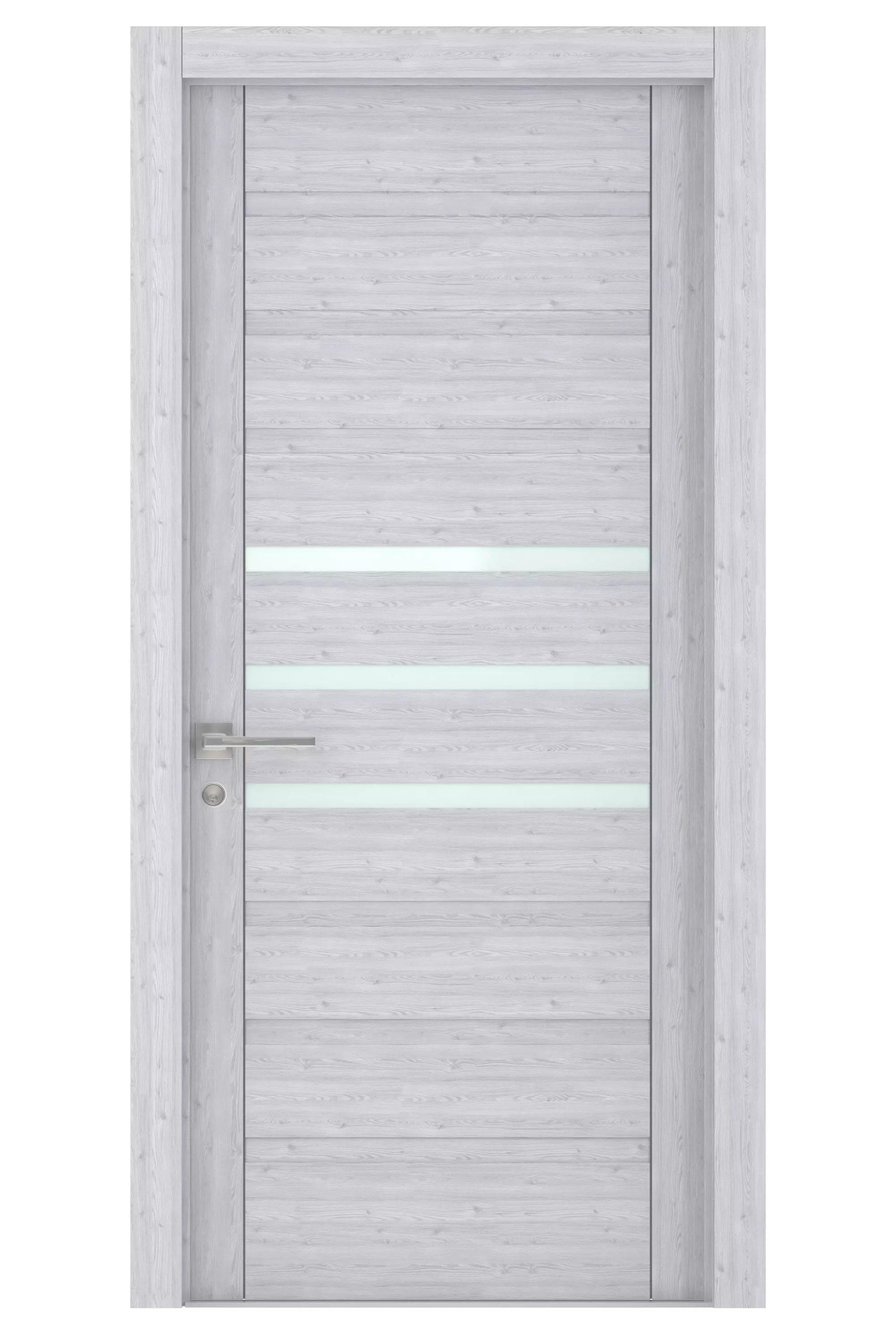 Door-058 modern front door with glass panel 3D model
