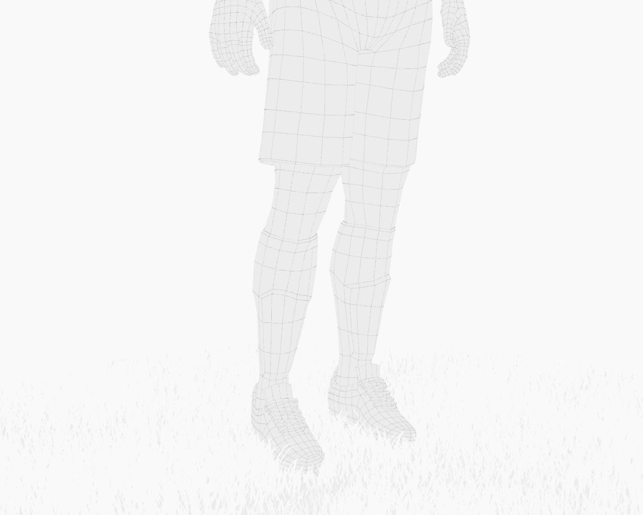 Lionel Messi Game Ready Football Player Kick Animation Low-poly 3D model_7