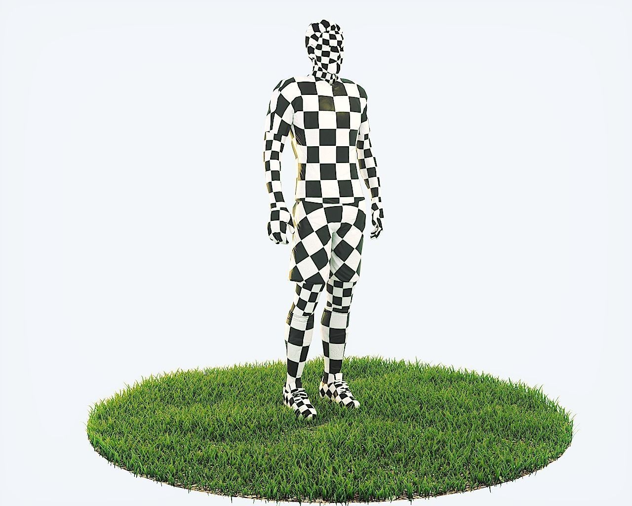 Lionel Messi Game Ready Football Player Kick Animation Low-poly 3D model_8