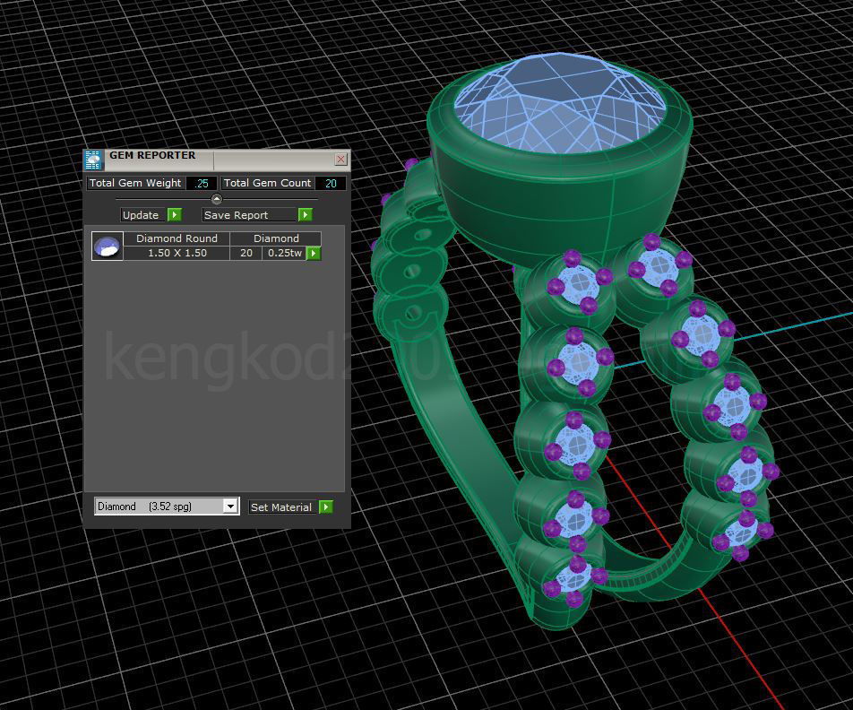 kengkod47 sapphire ring 3D print model_6