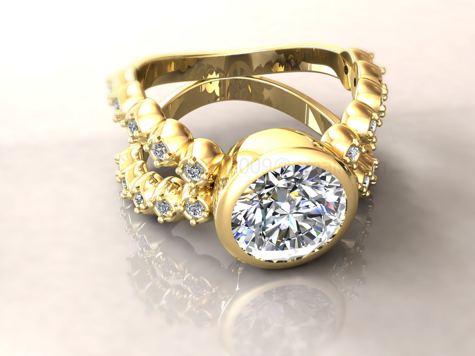 kengkod47 sapphire ring 3D print model_5