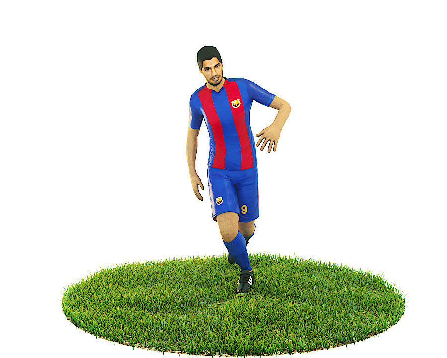 Luis Suarez Game Ready Football Player Kick Animation Low-poly 3D model_12