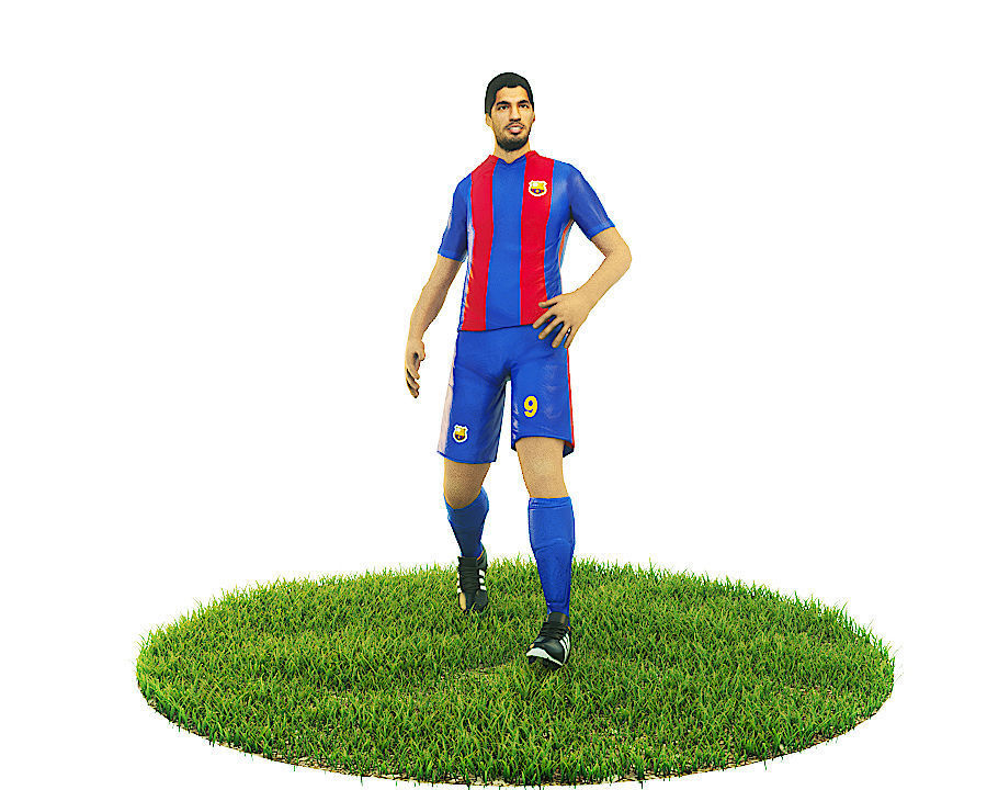 Luis Suarez Game Ready Football Player Kick Animation Low-poly 3D model_15