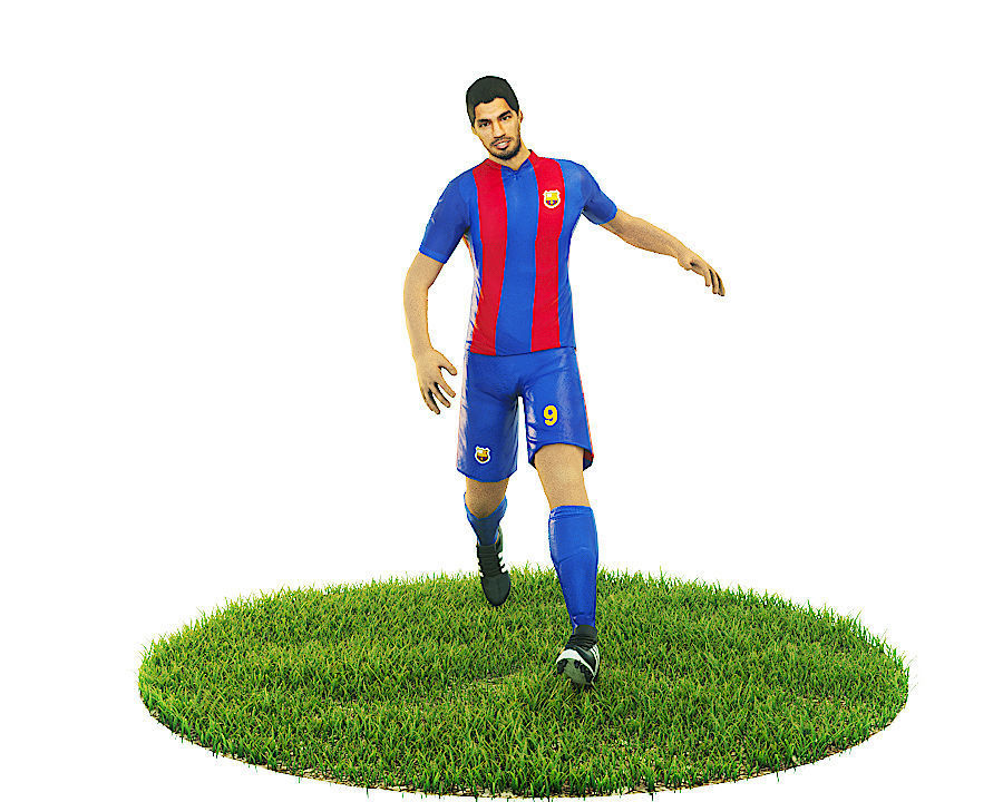 Luis Suarez Game Ready Football Player Kick Animation Low-poly 3D model_13