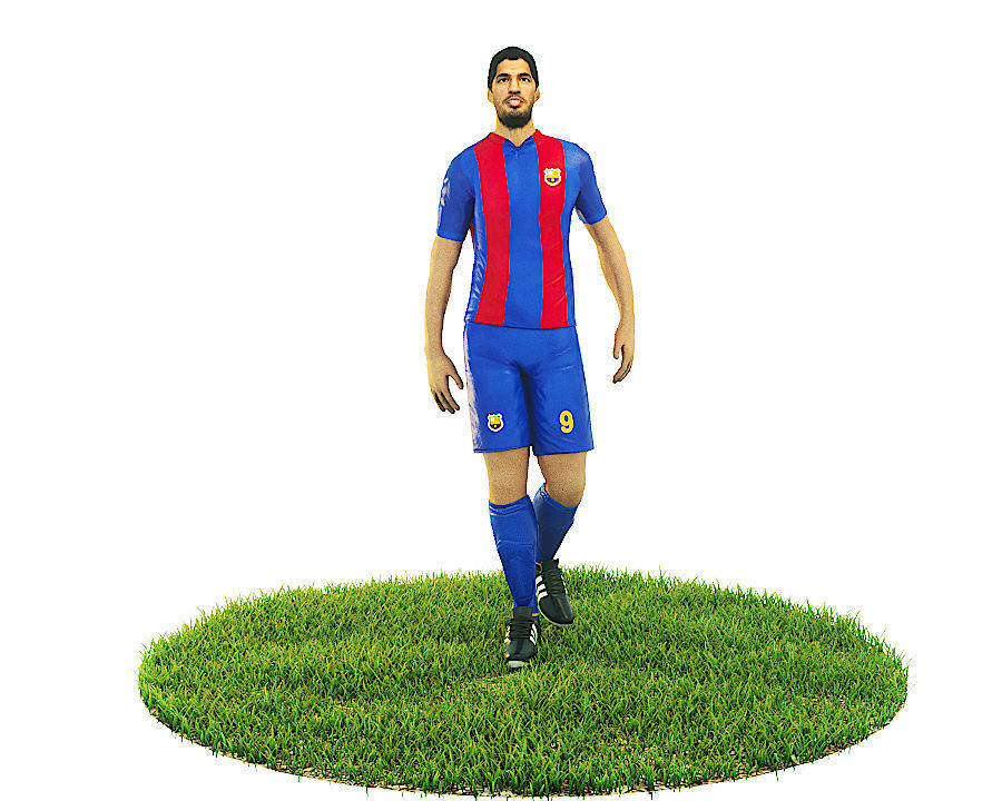 Luis Suarez Game Ready Football Player Kick Animation Low-poly 3D model_16