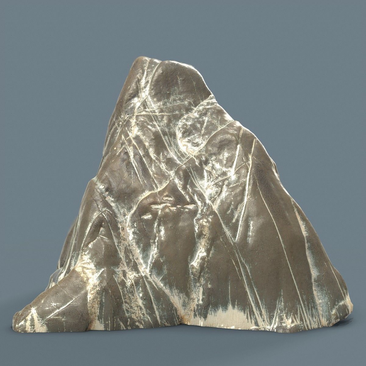 Pointy Marble Mountain Rock Low-poly 3D model_4