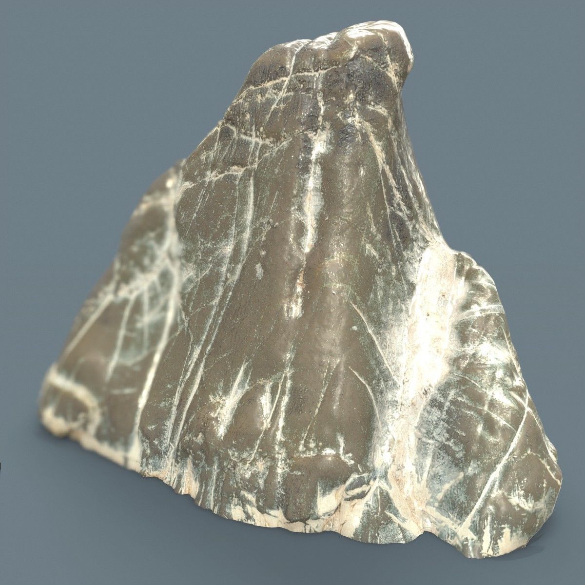 Pointy Marble Mountain Rock Low-poly 3D model_2