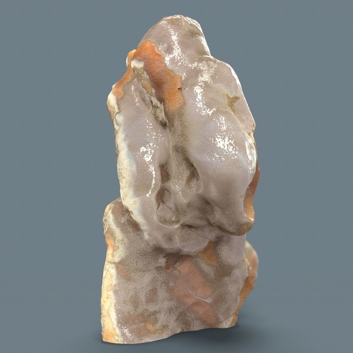 Pearl Covered Mountain Low-poly 3D model_3