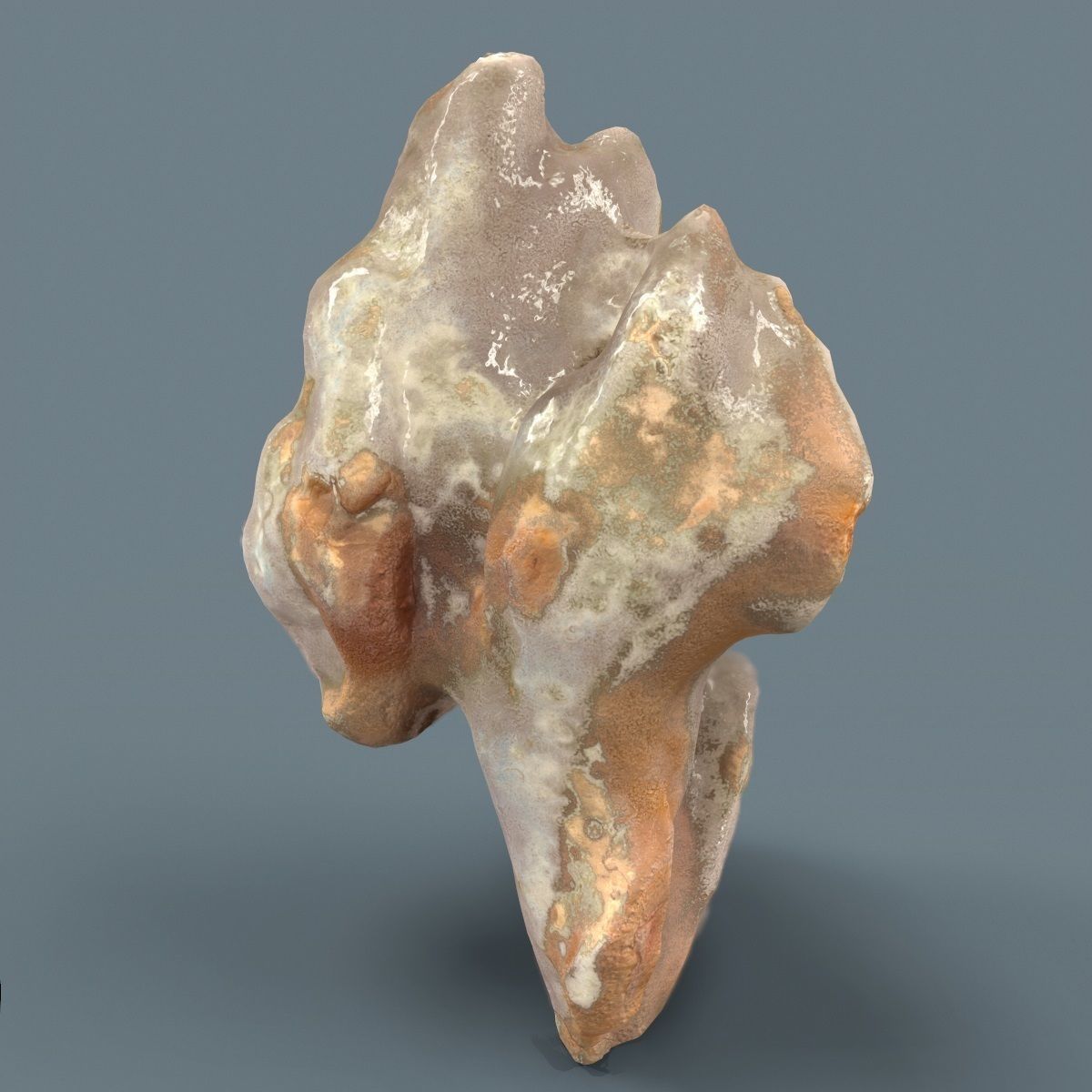 Pearl Covered Mountain Low-poly 3D model_2