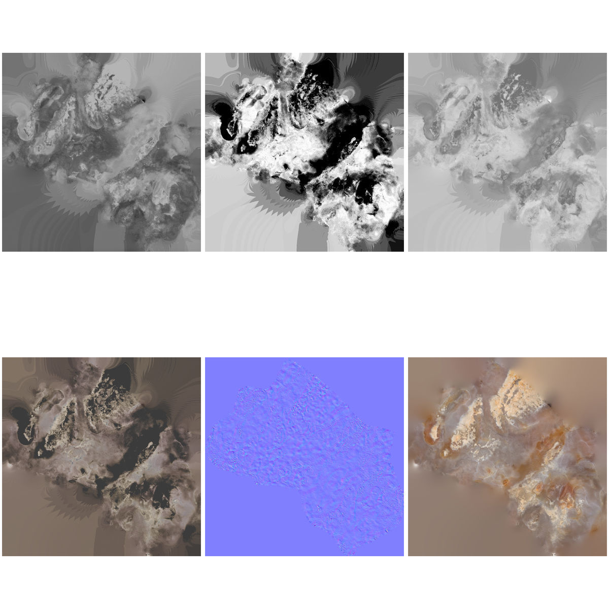 Pearl Covered Mountain Low-poly 3D model_6