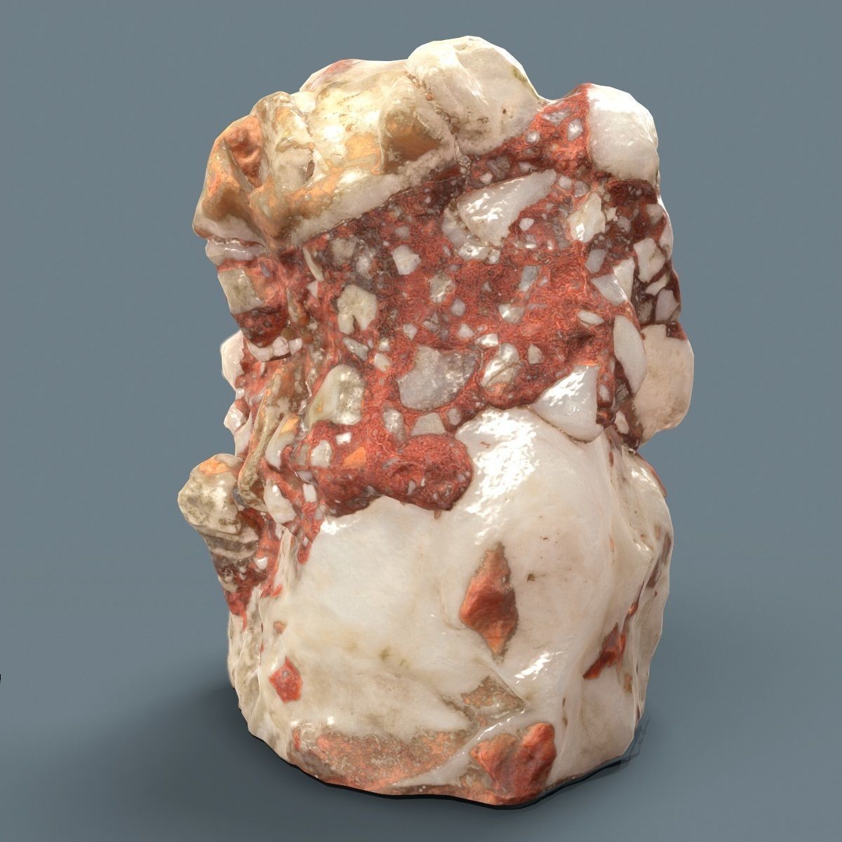 Pearl Brick Decoration Rock Low-poly 3D model_3