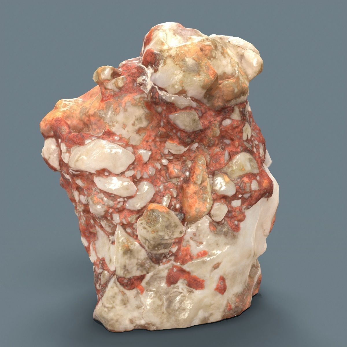 Pearl Brick Decoration Rock Low-poly 3D model_4