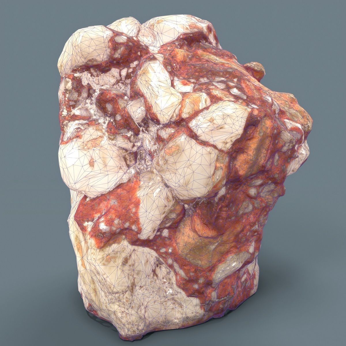 Pearl Brick Decoration Rock Low-poly 3D model_5