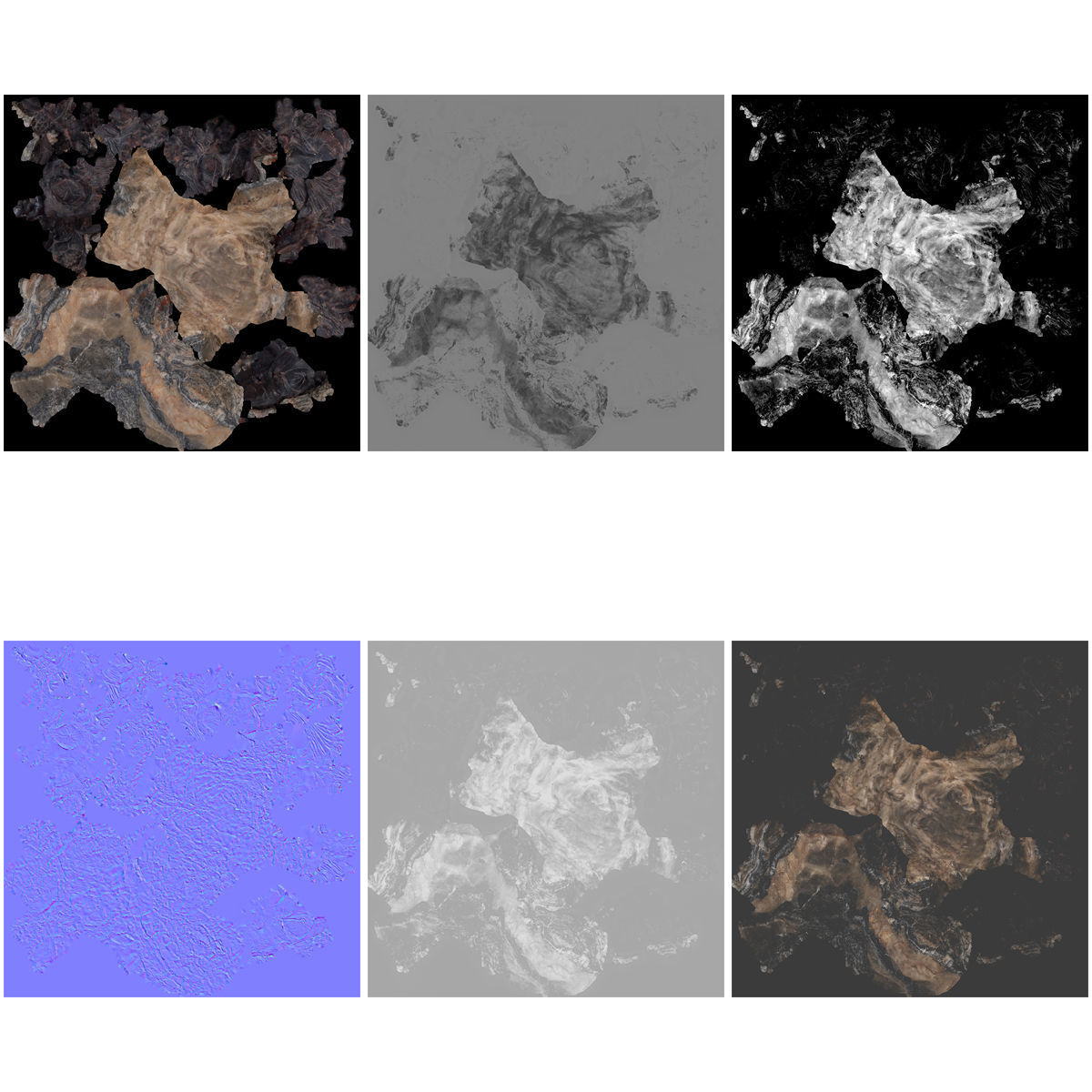 Crystal Rock Layerd Decoration Suiseki Low-poly 3D model_6