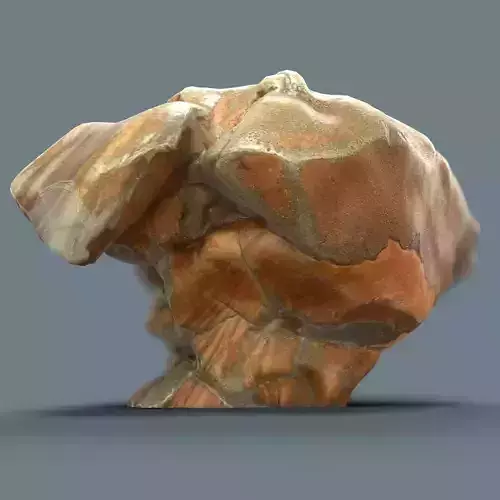 Bird Shaped orange Marble Rock Low-poly 3D model