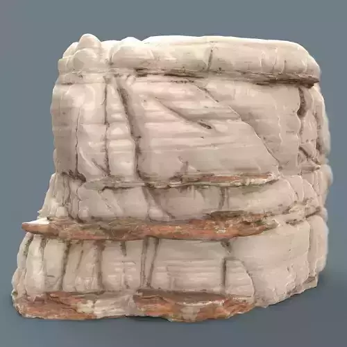 White Cliff Rock Mountain Low-poly 3D model