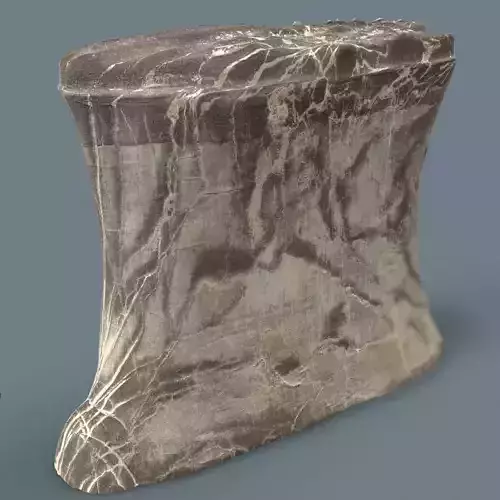 Marble Vain Cliff Mountain Hill Low-poly 3D model