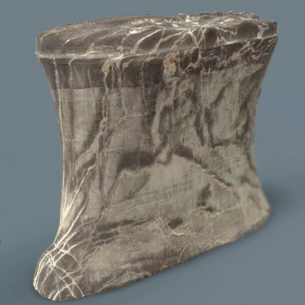 Marble Vain Cliff Mountain Hill Low-poly 3D model_0