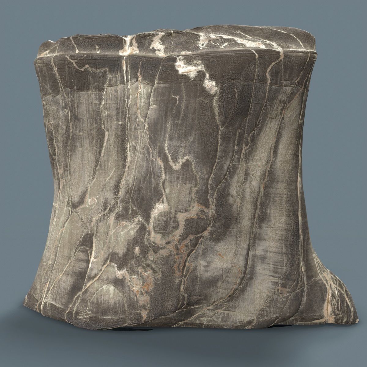 Marble Vain Cliff Mountain Hill Low-poly 3D model_3