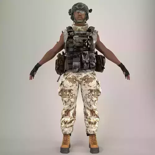 Soldier Black Full Nor Rigged