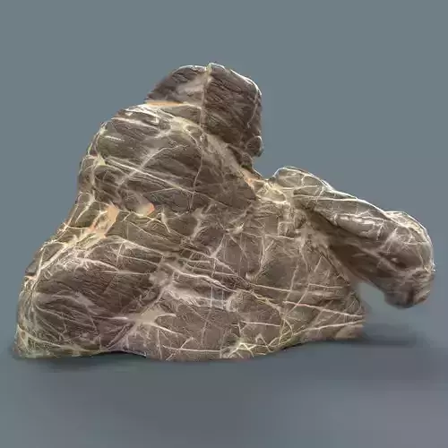Suiseki Decoration Grey Marble Low-poly 3D model