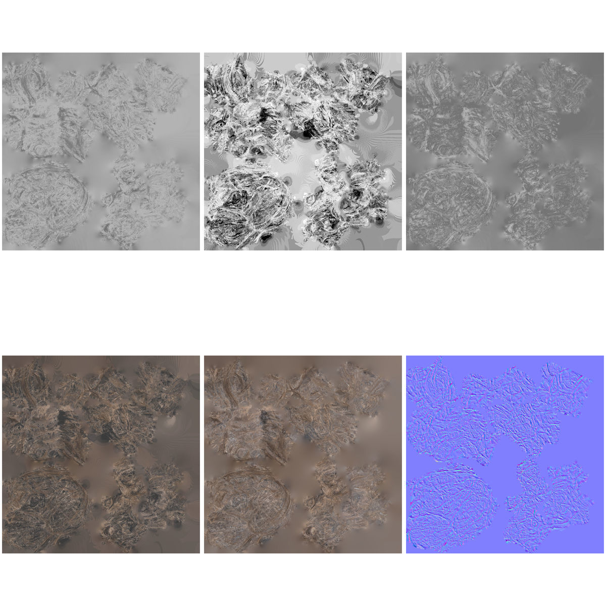 Grey Stylized Mountain Low-poly 3D model_6