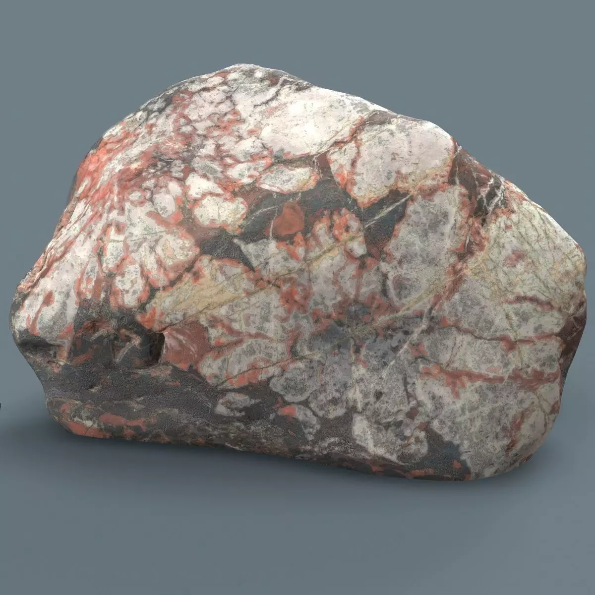 Marble Suiseki Rock Low-poly 3D model_0