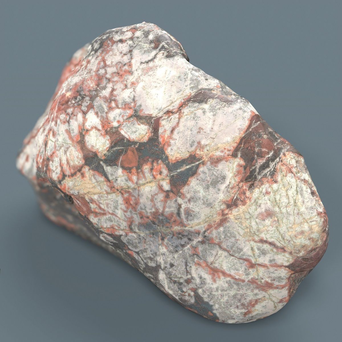 Marble Suiseki Rock Low-poly 3D model_3