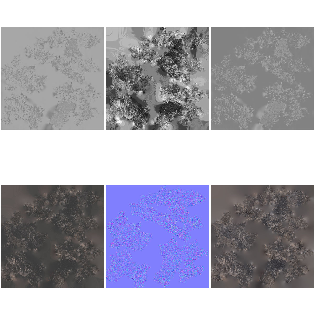 Grey Stylized Rock Low-poly 3D model_6