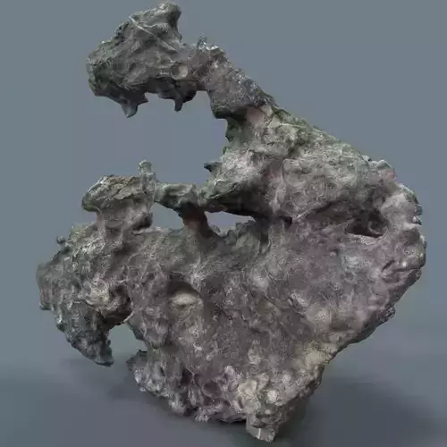 Grey Stylized Rock Low-poly 3D model