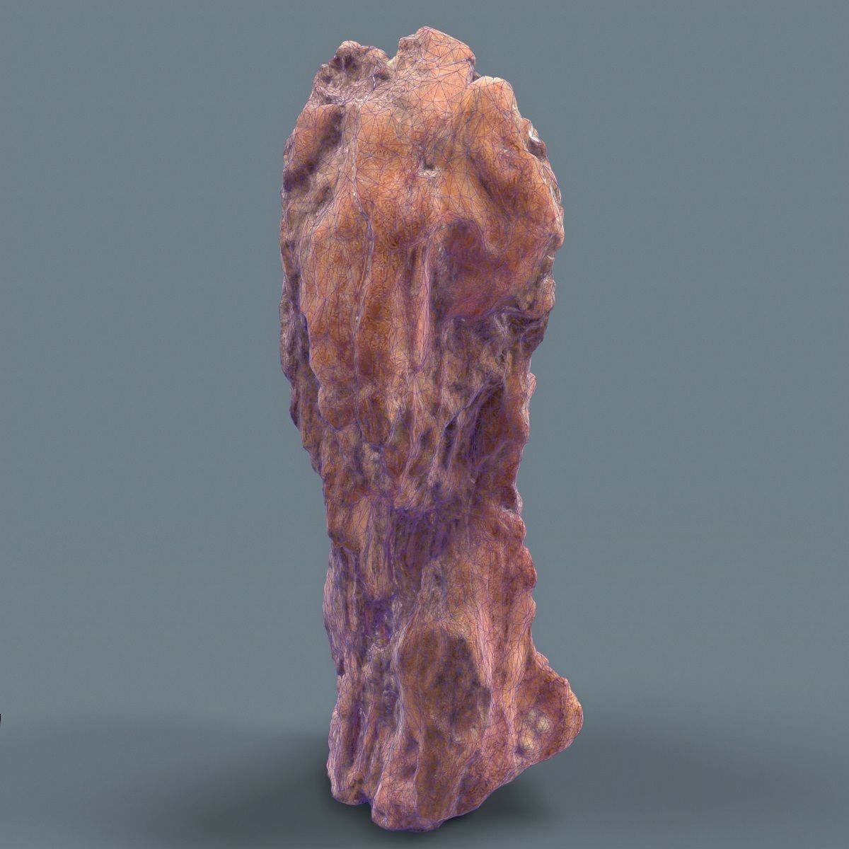 Flame Rock Low-poly 3D model_5