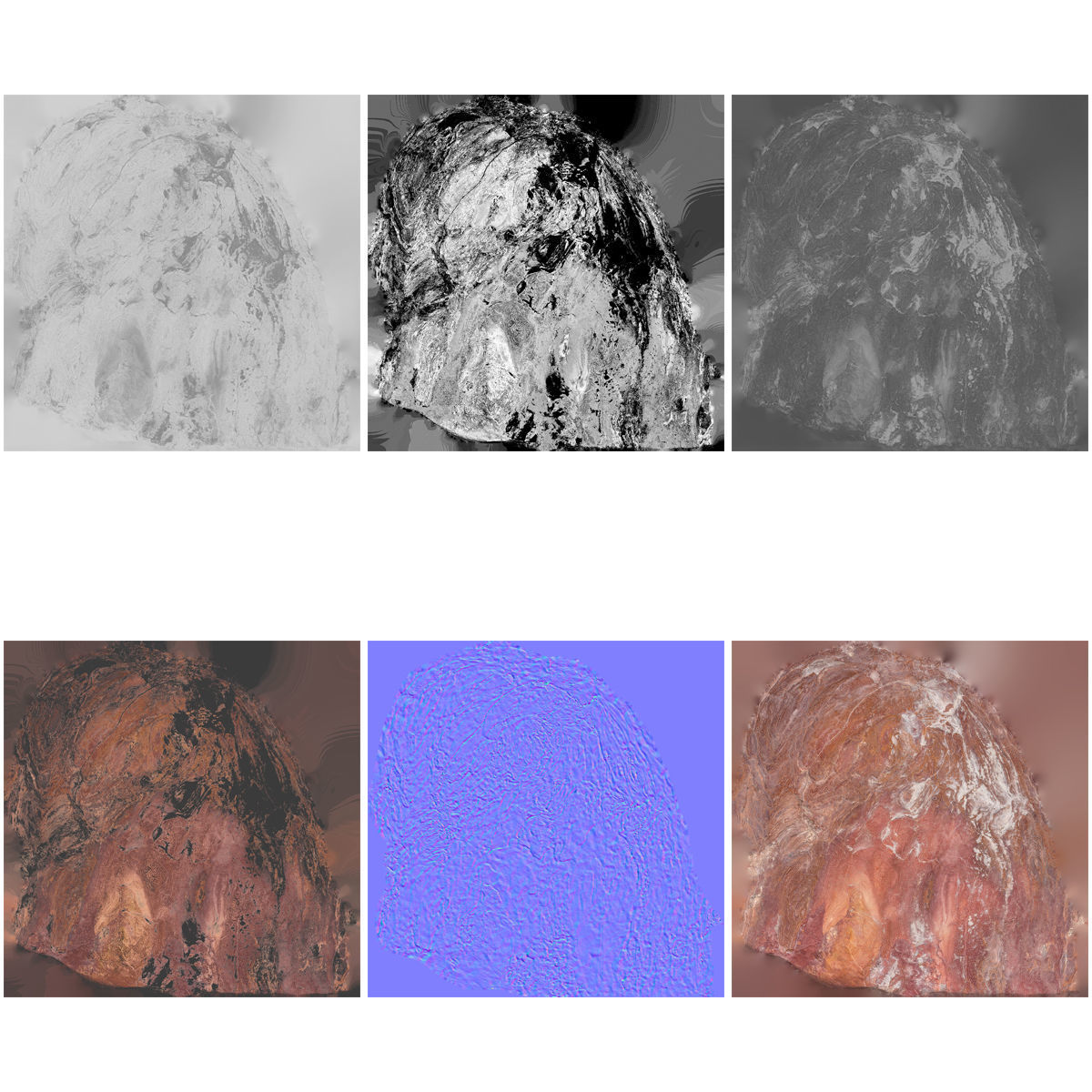 Flame Rock Low-poly 3D model_6