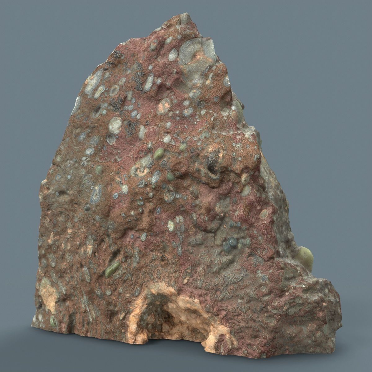 25 Space Rock Suiseki Collection Low-poly 3D model_8