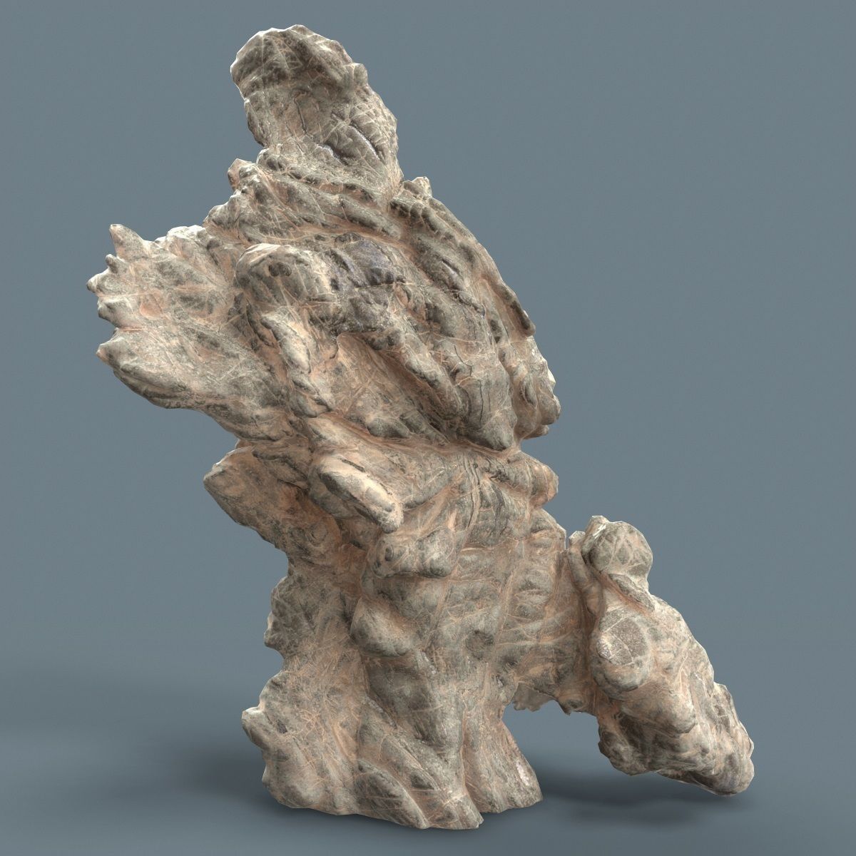 25 Space Rock Suiseki Collection Low-poly 3D model_5