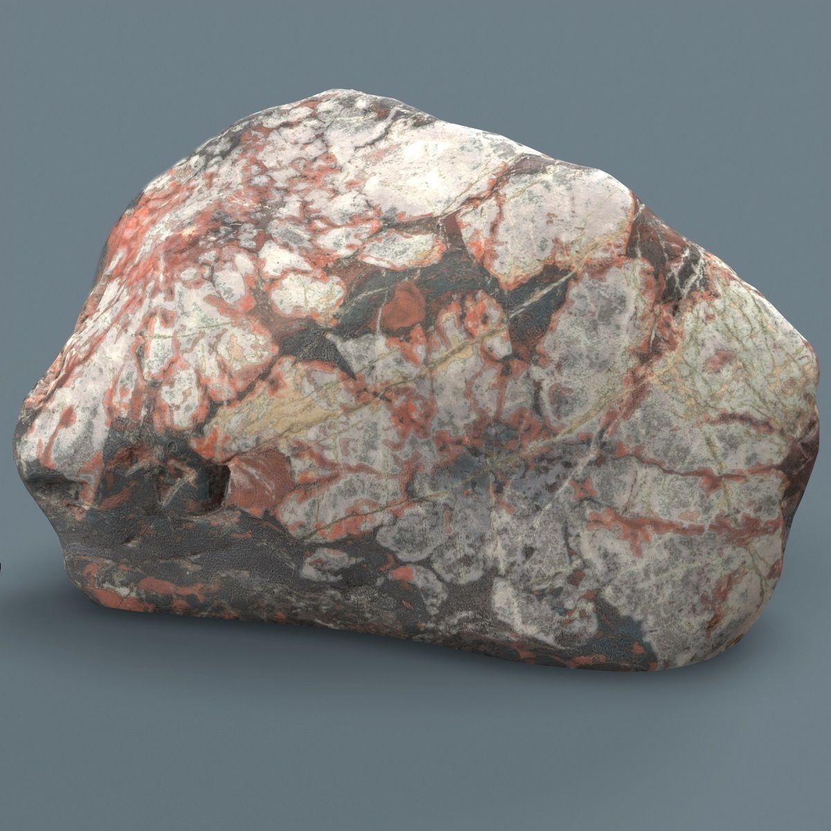 25 Space Rock Suiseki Collection Low-poly 3D model_27