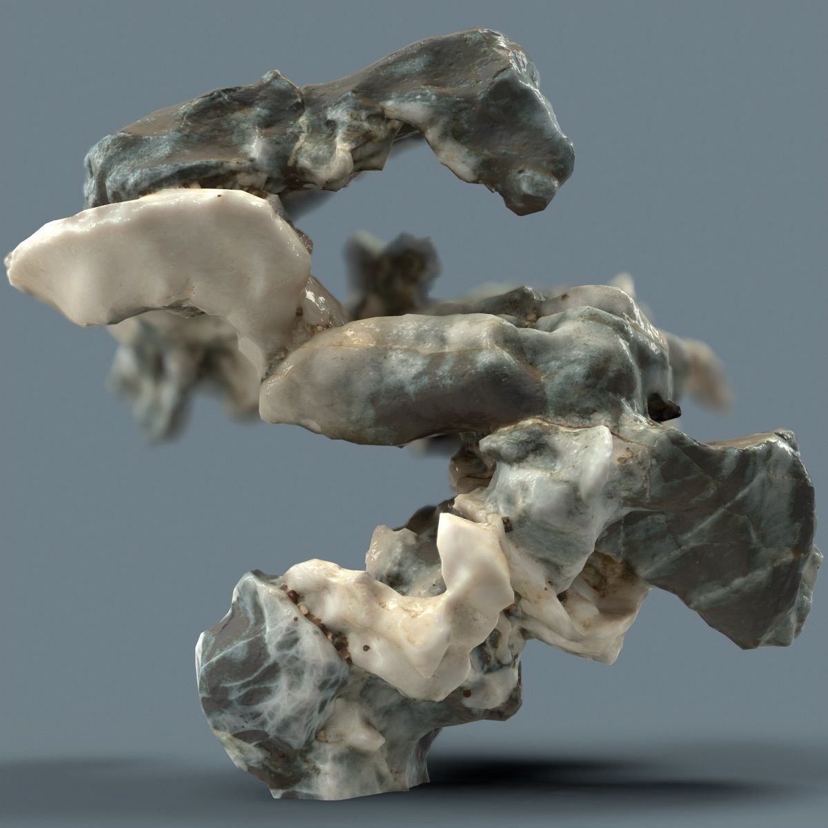 25 Space Rock Suiseki Collection Low-poly 3D model_17
