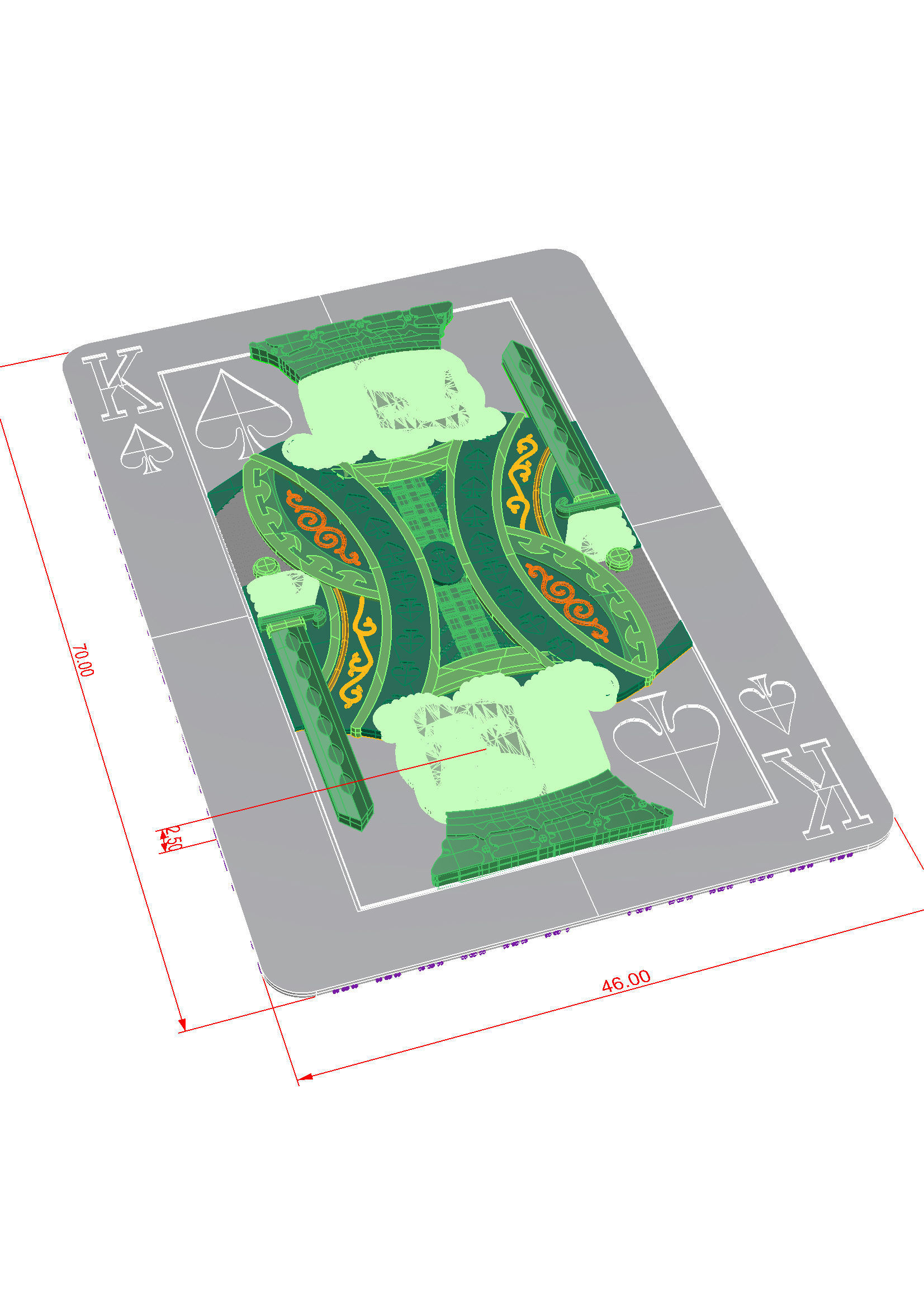 Pendant playing card 3D print model_4