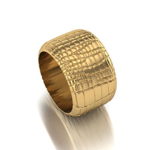 Crocodile Leather Ring 3D print model