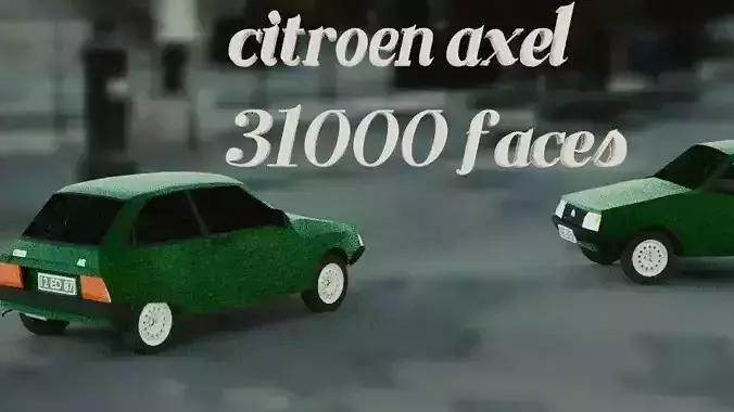 Citroen Axel Young timer 3D model