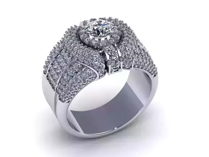 Small Stone Pave Ring