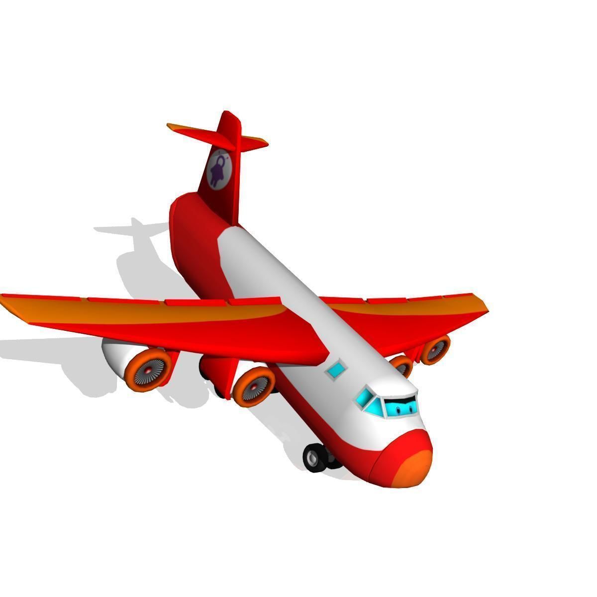 Cargo Plane Low-poly 3D model_2