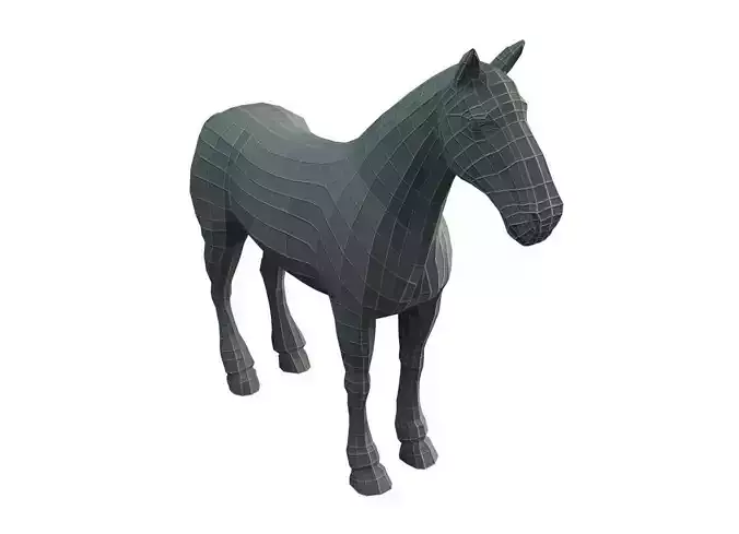 Base Mesh Horse - Low Poly 